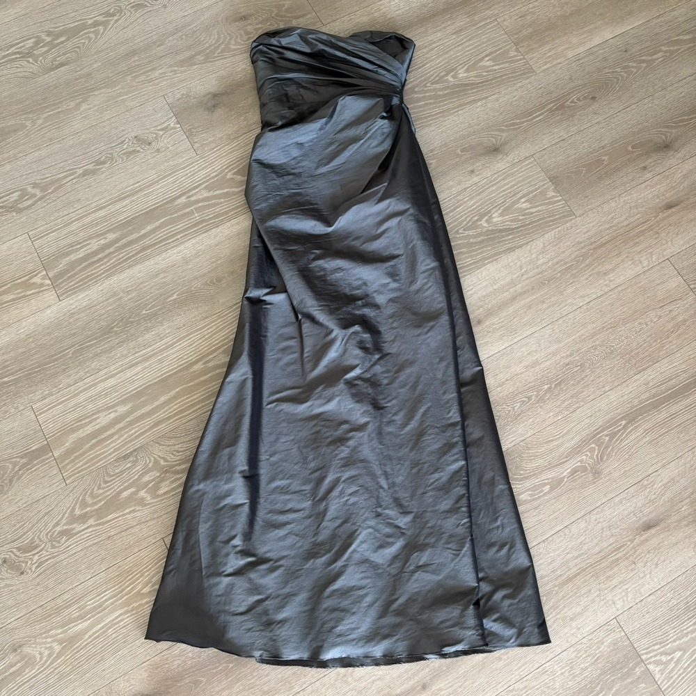 Jim Hjelm Occasions Womens Black Strapless Elegant Evening Gown Size XL USA Made